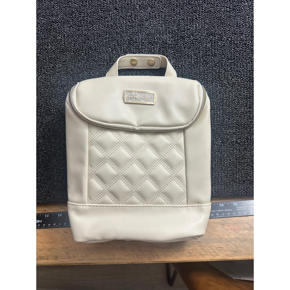 Itzy Ritzy Chill Like a Boss Insulated Bottle Bag Cream Quilted milk and honey